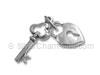 Locked Heart with Key Charm