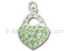 Cubic Zirconia Heart  Charm