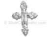 Silver CZ Cross Pendant