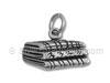Sterling Silver Stack of Fabric Charm