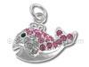 Whale with Clear and Pink CZ