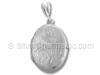 Oval Silver Locket with Designs