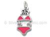 Sterling Silver, Enamel Pink Bikini Charm