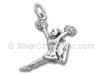 Sterling Silver Leaping Cheerleading Charm