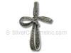 Marcasite Weave Cross Pendant