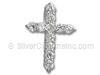 Silver CZ Cross Pendant