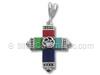 Multi Color Cross Pendant