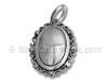 Engraveable Disc Victorian Oval Charm