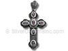 Marcasite Amethyst CZ Cross Pendant