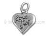 Sterling Silver Love To Shop Heart Charm