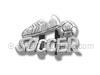 Sterling Silver Soccer Slider Charm