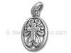 Oval Filigree Cross Pendant