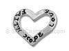 Faith, Hope, Love Heart Charm