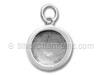 Sterling Silver Plain Circle Picture Frame Charm