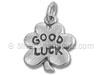 Silver Good Luck Clover Charm