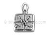 Sterling Silver I Love Quilting Charm