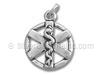 Silver Round Medical ID Charm