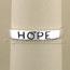 Silver Message "Hope" Band Ring
