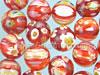 Round Flower Glass Beads