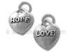 Silver Message Heart Charm