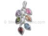 Multi CZ Leaf Pendant