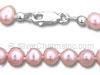 16" 7mm Pink Potato Knotted Necklace
