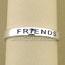 Silver Message "Friends" Band Ring