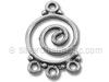 Silver Spiral Earring/Pendant Finding