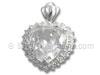 Clear CZ Heart Pendant