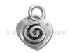 Swirl Heart Charm