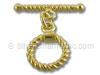 Vermeil Rope Round Toggle