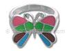 Multi Color Enamel Butterfly Ring