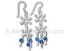 Daisy Blue Bead Dangle Earrings