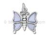 Blue Shell Butterfly Enamel Charm