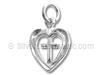 Shiny Cross Heart Charm