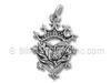 Celtic Symbol with Crown and Leaves Charm