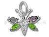 Amethyst, Peridot CZ Butterfly