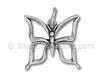 Sterling Silver Simple Butterfly Charm