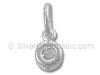 Round Cubic Zirconia Drop Charm