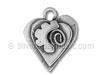 Sterling Silver Cloudy Heart Charm