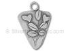 Sterling Silver Tulip Flower Heart Charm