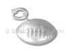 Sterling Silver Puffy Football Pendant Charm