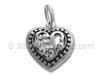 One Side Filigree Heart Charm