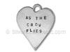 Silver Heart 'As the Crow Flies' Charm