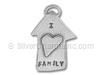 Sterling Silver I Love Family Charm