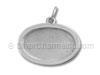 Sterling Silver Plain Oval Picture Frame Charm