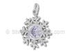 Snowflake with Clear CZ Stone Charm