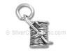 Sterling Silver Spool of Thread Charm