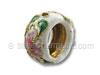 White Cloisonne Flower Spacer Bead