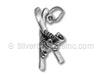 Sterling Silver Skis Charm